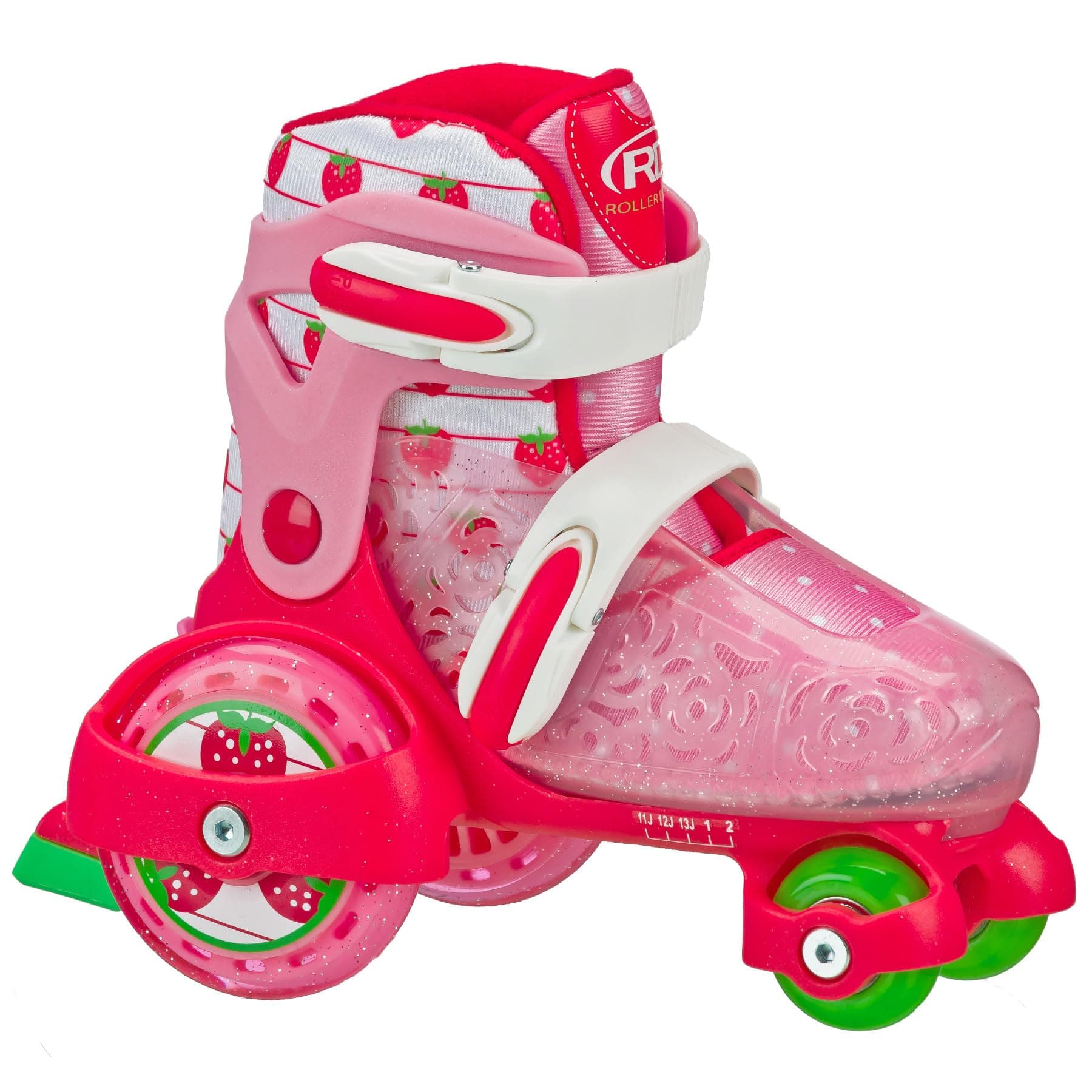 Fun Roll Beginner Roller Skates by Roller Derby, Adjustable Sizing, Skates for Kids, Toddlers, Boys, Girls