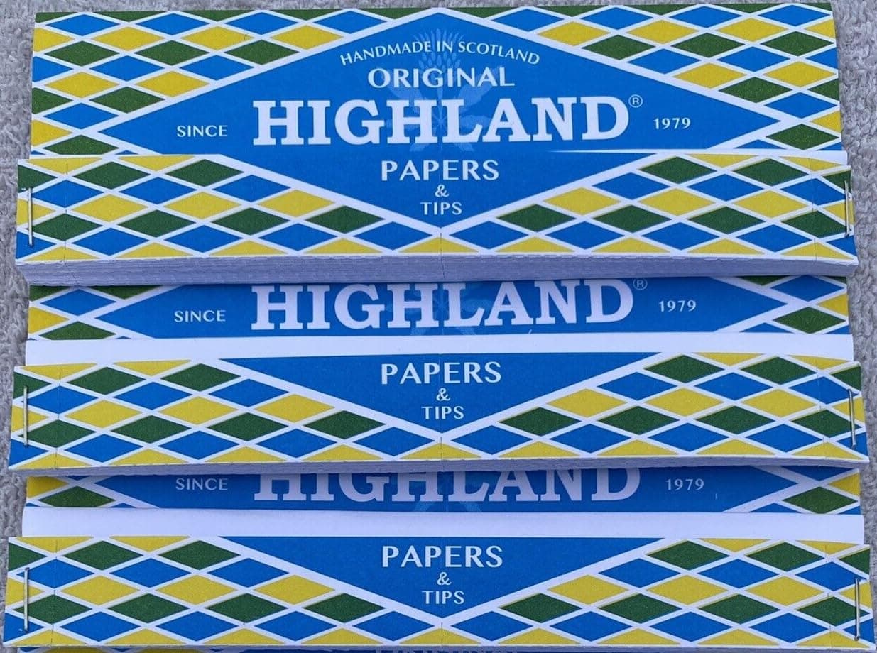 Highland Original Rolling Papers Bundle with Tips - Double Decadence Edition - 3 Pack Set