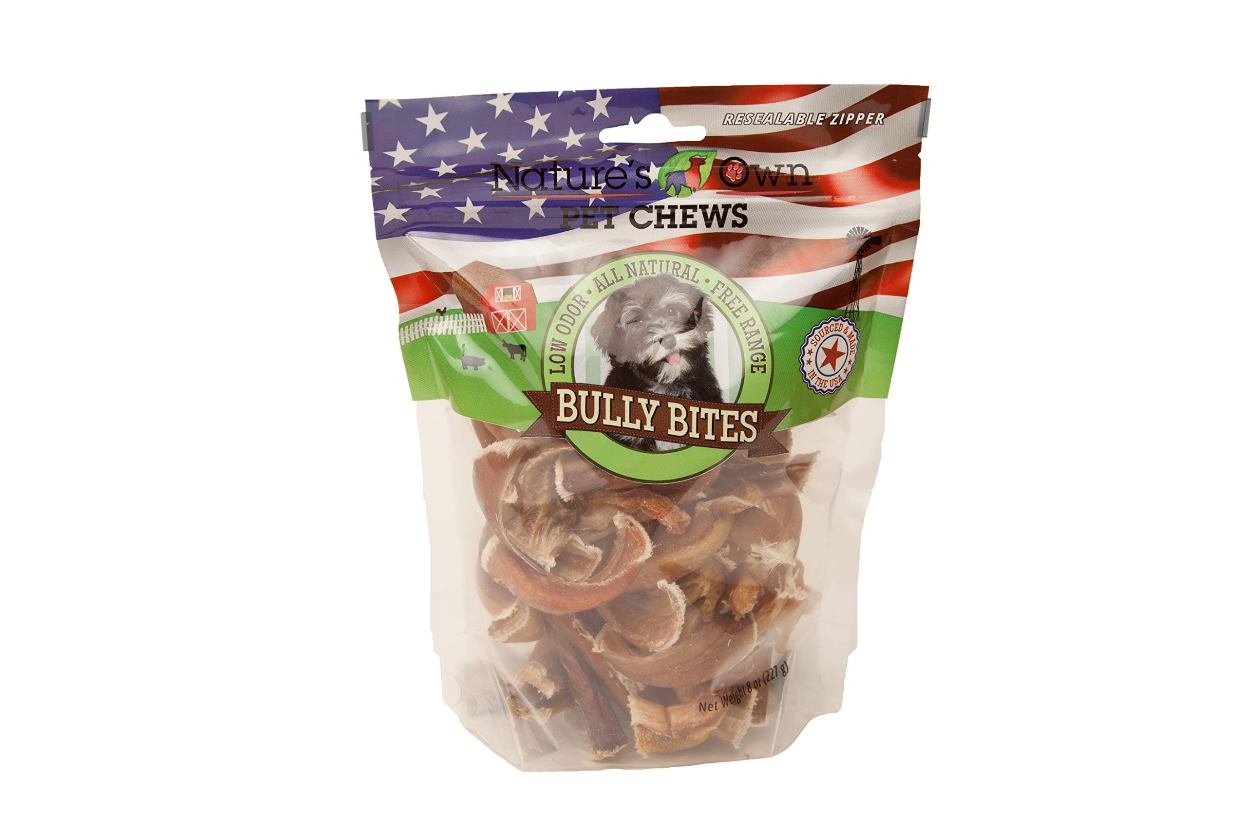 Best Buy Bones - USA Made Bully Pieces, Bite-Sized Dog Treats, 1-Pound Bag - Healthy Pet Chews for Dogs