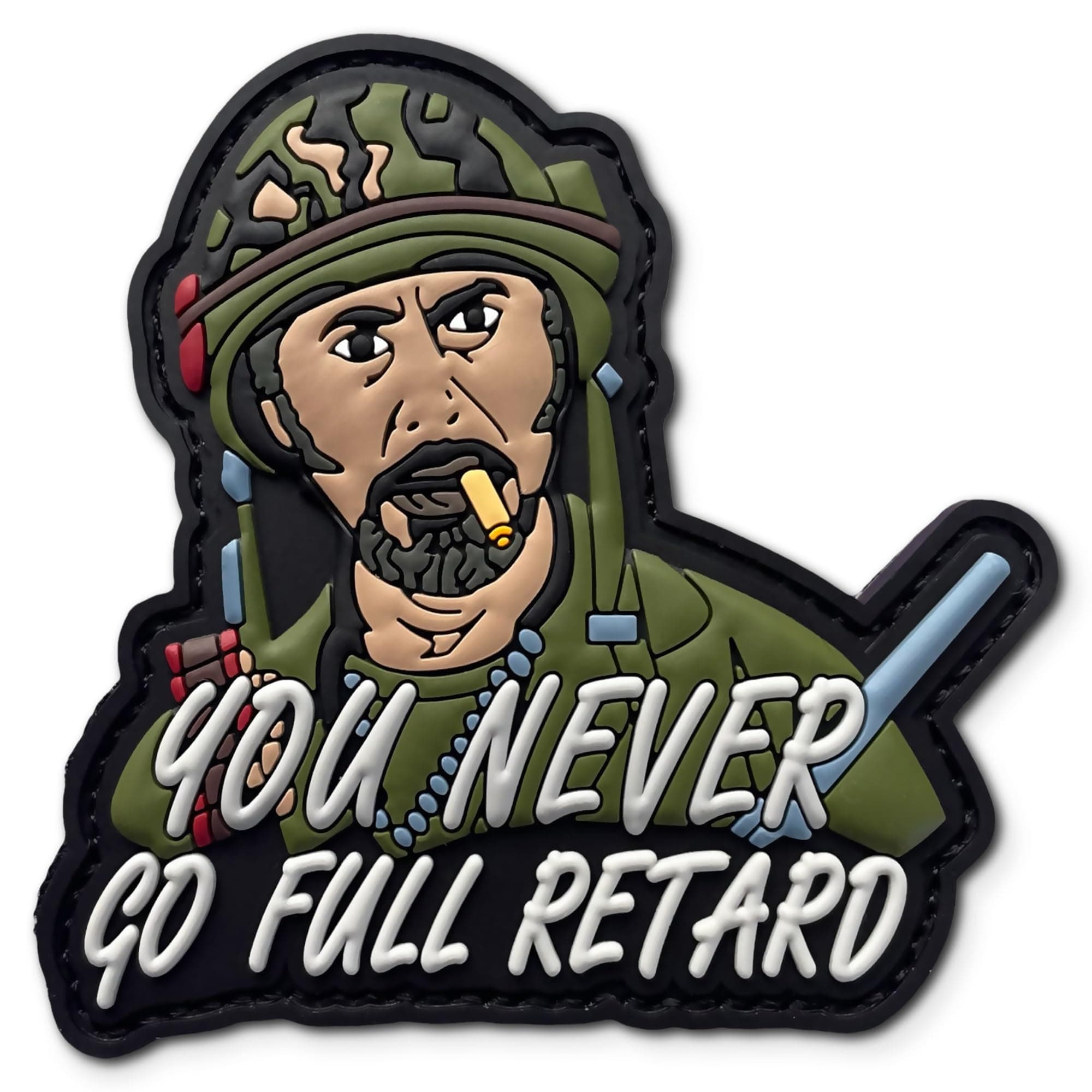 Jestik PVC Patch, Funny Patches, Humorous Tactical Morale Patch with Hook and Loop Fastener, Cute Patches for Backpacks, Military Uniforms, Jeans, Jackets, Vests, Hats & More - Never Go Full