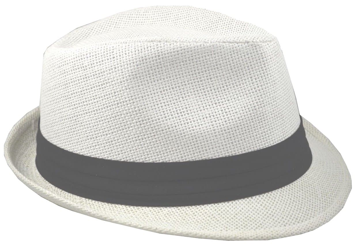 JKOMen's Straw Fedora 62cm 2xl White