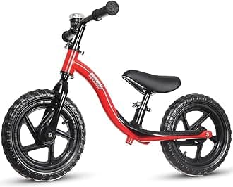 KRIDDO Toddler Balance Bike 2 Year Old, Age 24 Months to 5 Years Old, Early Learning Interactive Push Bicycle with Steady Balancing, Gift Bike for 2-5 Boys Girls, Red