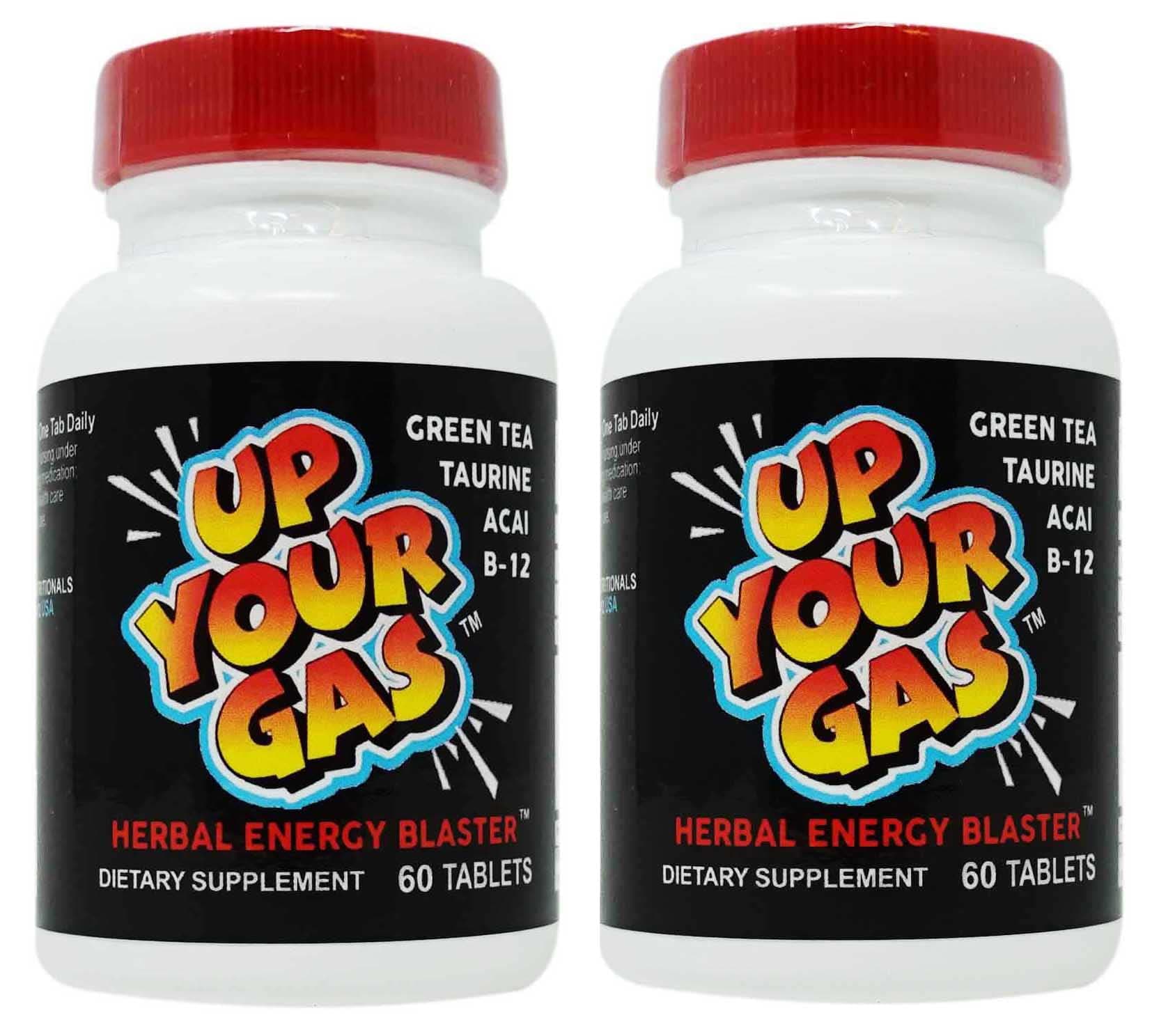Up Your Gas Energy Blaster Tablets, 60-Count Bottles (Pack of 2)