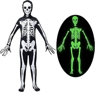 Halloween Kids Scary 3D Skeleton Costume for Boys, Toddlers Skeleton Costume for Halloween Dress Up