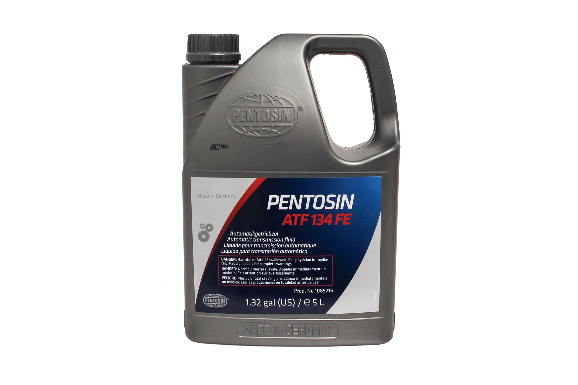 Pentosin 1089216 ATF 134 FE Premium Performance, Low Viscosity Automatic Transmission Fluid for June 2010 and Newer Mercedes 7-Speed Automatics; Blue; 5 Liter