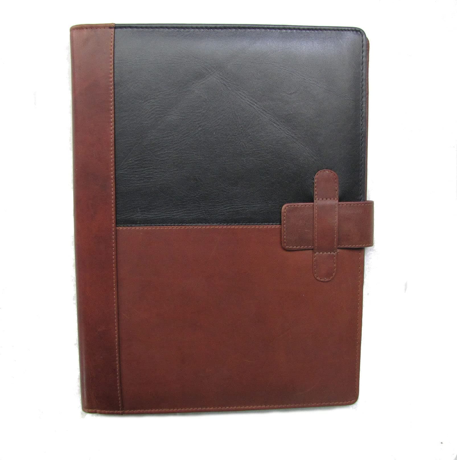 Brown & Black Leather Presentation A4 Folder Portfolio (Will Hold A4 Diary/Livescribe) IT124 (No Personalisation)
