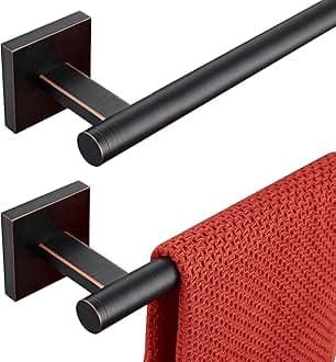 KOKOSIRI Bathroom Towel Bar 32'' Towel Holder for Bath Kitchen Cabinet Towel Rails 32 Inch, 2 Pack Oil Rubbed Bronze Stainless Steel B4005ORB-L32-P2