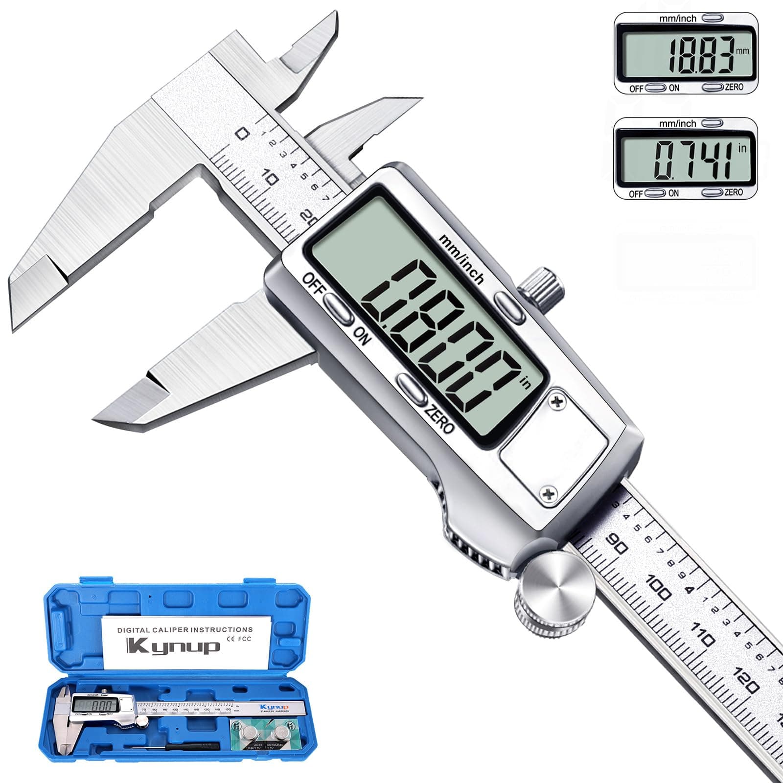 Kynup Digital Vernier Caliper, 150mm Electronic Calipers Measuring Tool, Prec...