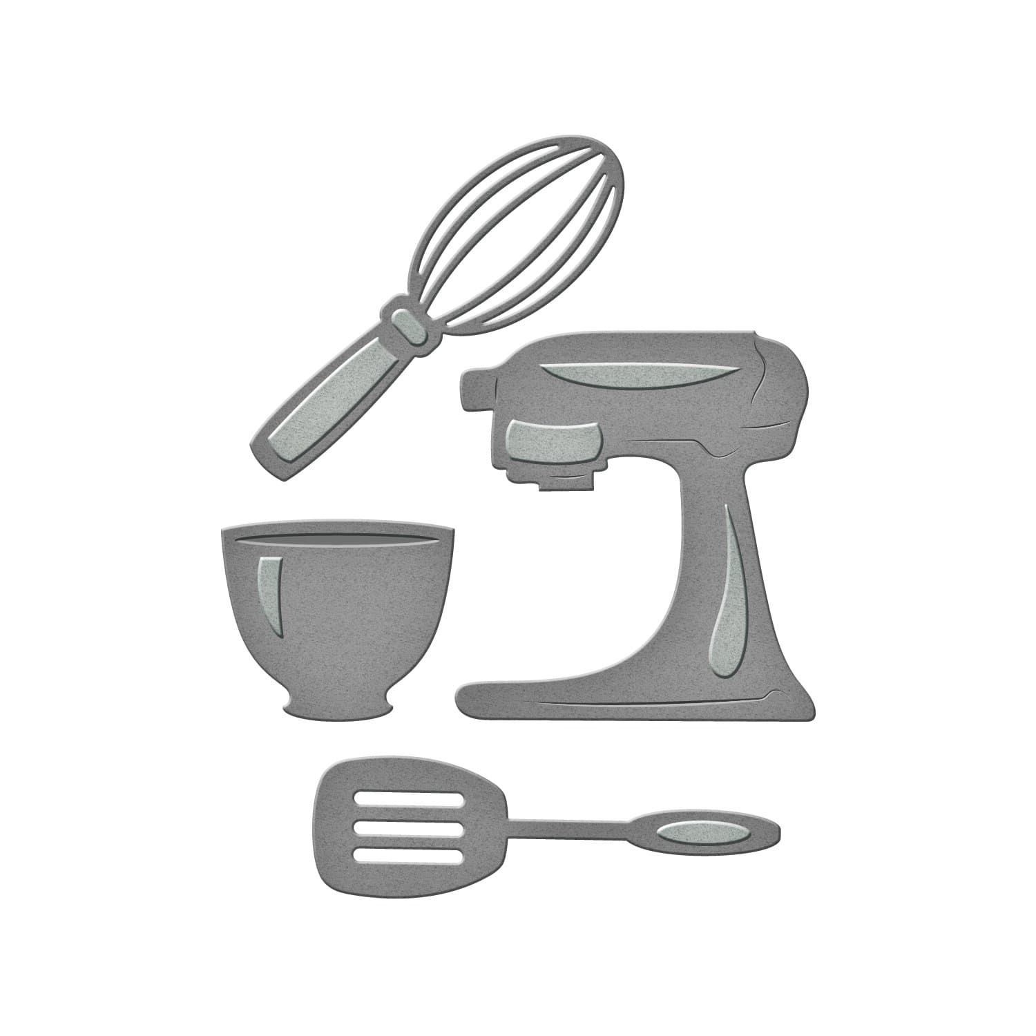 SpellbindersS2-206 What'S Cooking Shapeabilities Die D-Lites, Grey