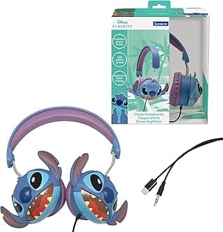 LexibookDisney Stitch, Stitch 3D wired stereo headphones, Foldable, Limited sound power, HP015D