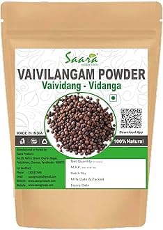 Saara HERBAL FRESH Vaivilangam Powder,100g, Baibadang, Vidanga, Embelia Ribes, Bhabhirang Powder,(Pack of 1)