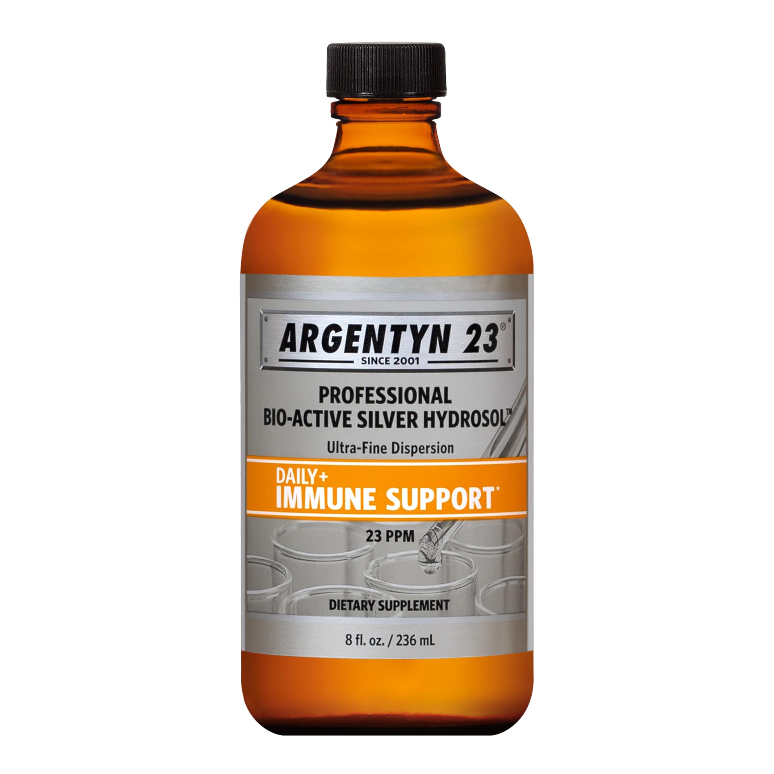 Argentyn 23 Professional Immune Support - Colloidal Silver, Bio-Active Silver Hydrosol, 23 ppm, Liquid Twist Top, 8 Fl Oz (236 mL)