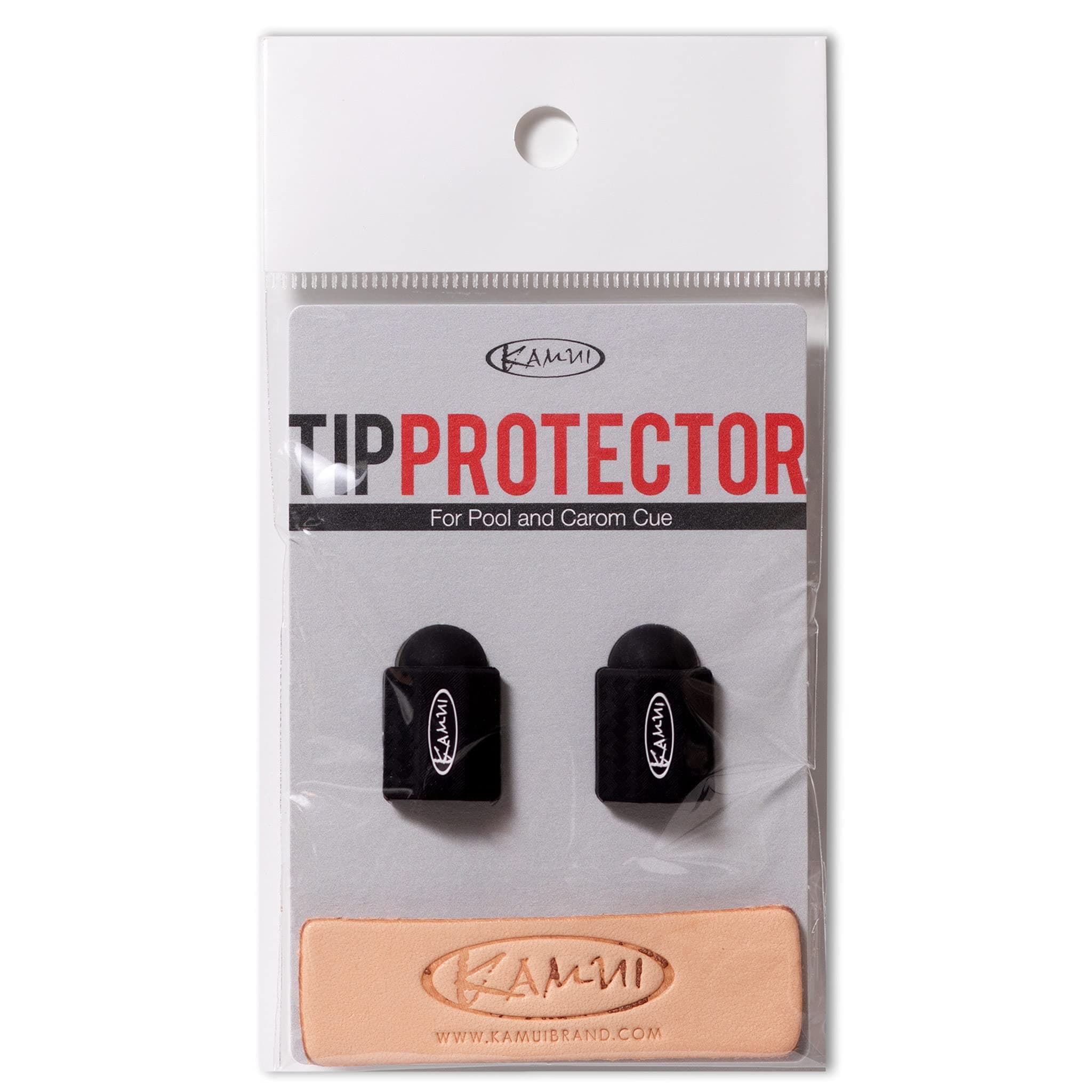 KAMUI Billiard Cue Tip Protector 2-Pack Leather Burnisher
