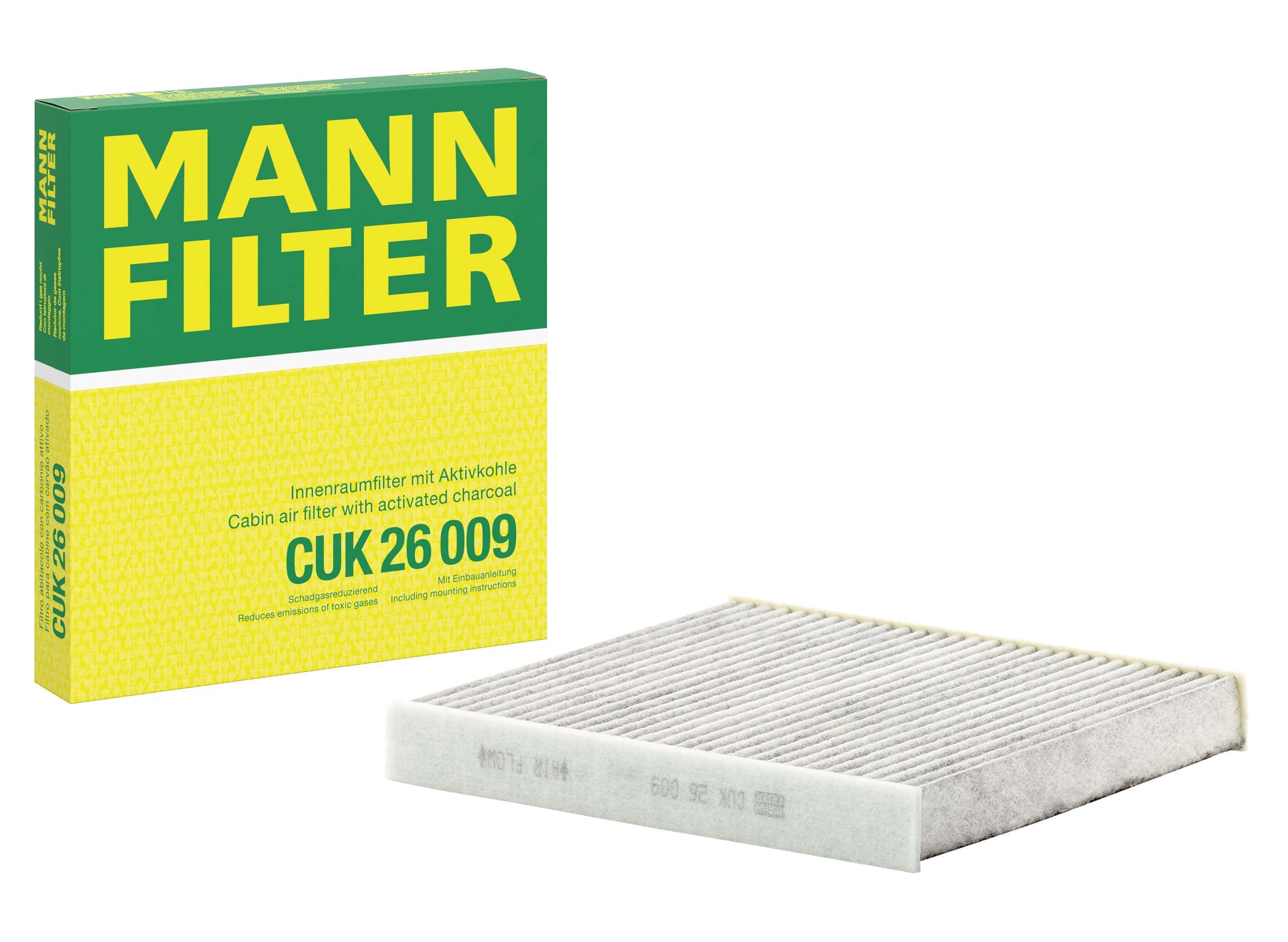 MANN-FILTER CUK 26 009 Cabin Air Filter with Activated Carbon