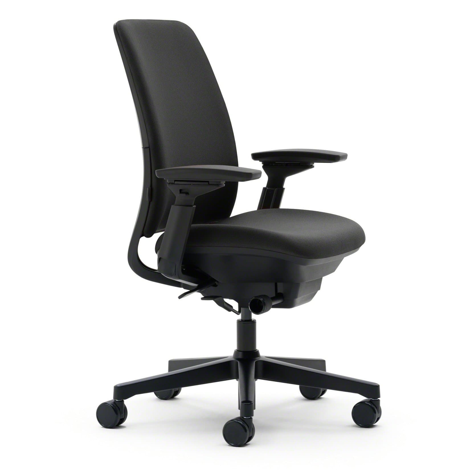 Amia Office Chair - Most Comfortable Sit - 4 Points of Adjustability - Ergonomic Desk Chair - Upper Back Support - Adjustable Lumbar Support - Buzz2 Black Fabric
