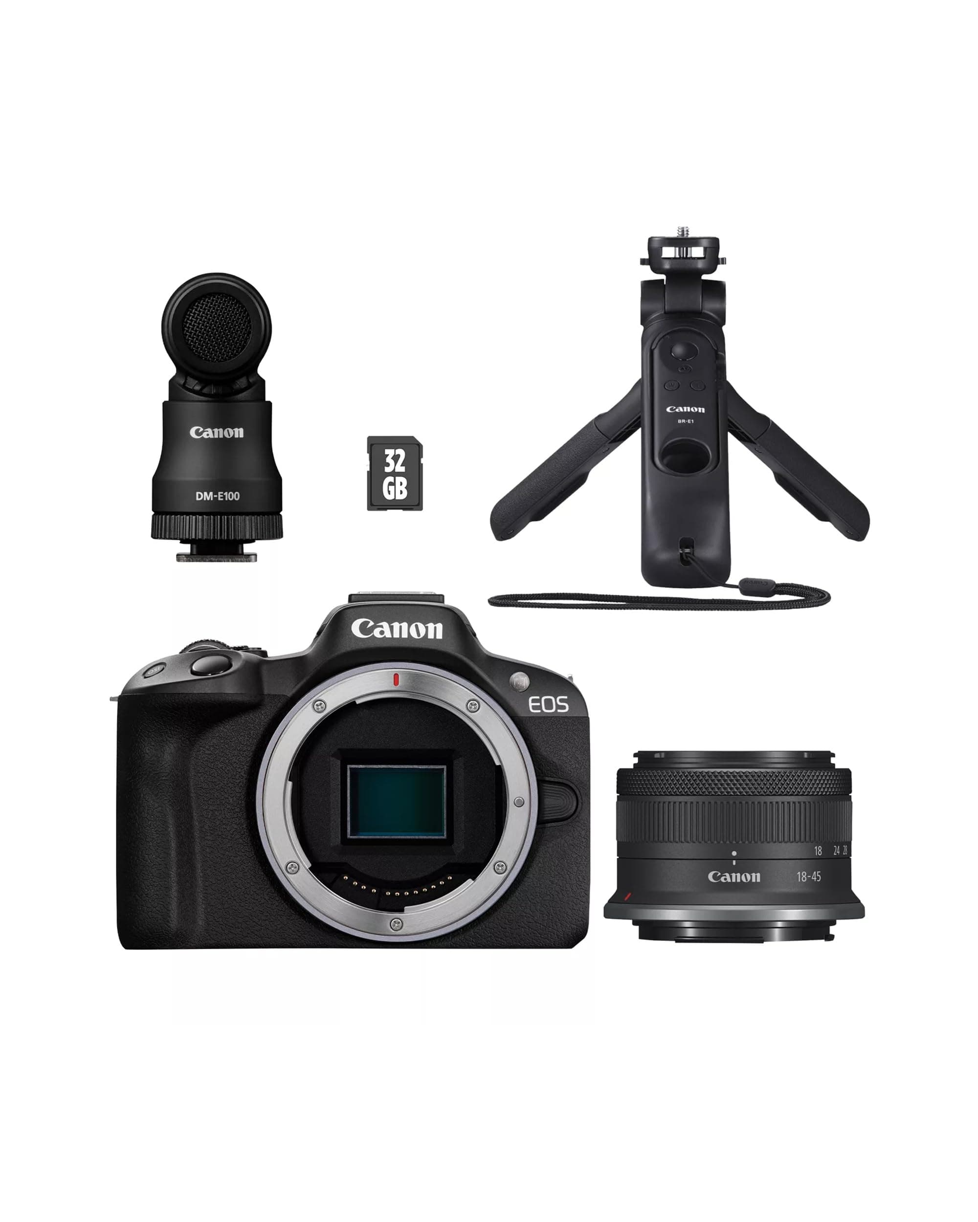 EOS R50 Mirrorless Camera Content Creator Kit - APS-C, 4K Camera, WiFi, Bluetooth, Compact, Vlogging Camera for Beginners and Professionals