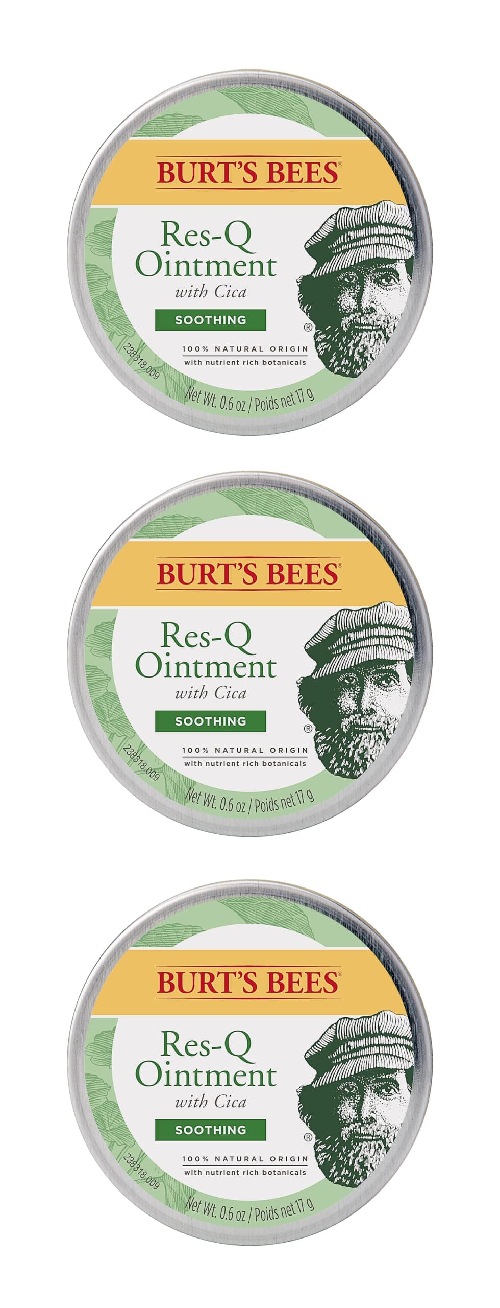 100% Natural Multipurpose Res-Q Ointment, 0.6 Oz - Pack of 3 (Package May Vary)