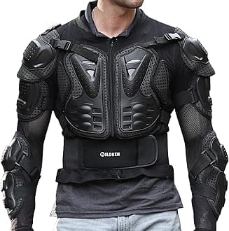 WILDKEN Motorcycle Protective Jacket Motocross Body Armour Motorbike Body Guard ATV Cycling Spine Protector Racing Clothing Protection Gear Enduro Sports Armour Motorcycle Jacket for MTB,Dirt Bike
