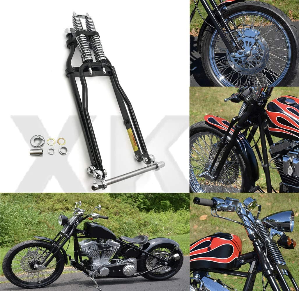XKH- Compatible with Stock Length 22" Black Springer Front End Harley Sportster Chopper Softail Dyna [B07M92ZBM4]