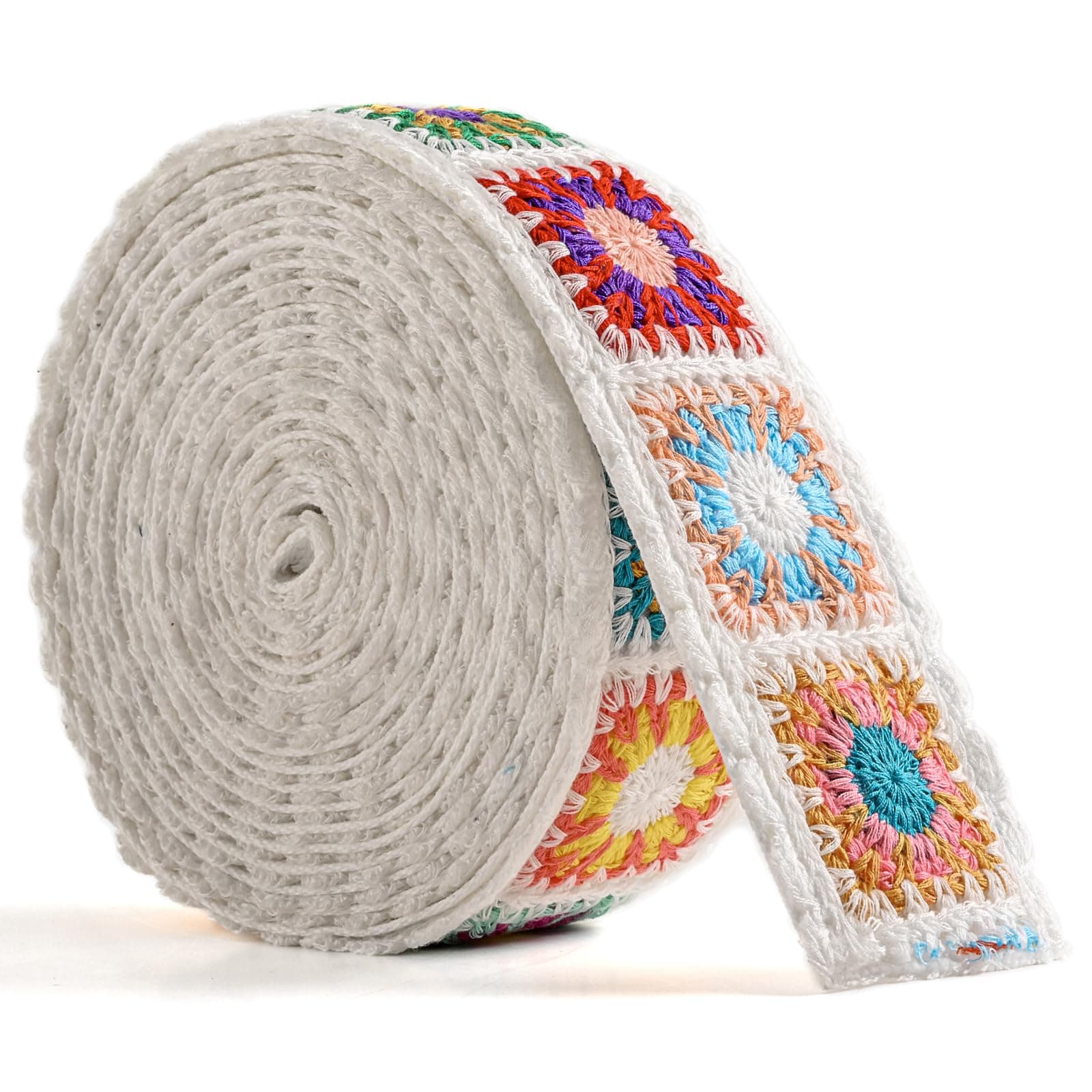 SHEING Cotton Webbing 1.5 Inch 2 Inch - Heavy Webbing Strap for Bags, Arts and Crafts, High Density Webbing Jacquard Embroidery Style