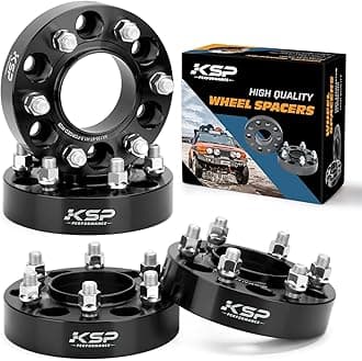 KSP 6x135 to 6x135 Wheel Spacers for F150, 1.5in 38mm Hubcentric 6 Lug Wheel Adapters for 2015-2025 F150 Expedition,Navigator with M14x1.5 Studs and 87.1mm Hub Bore, 4pcs Black