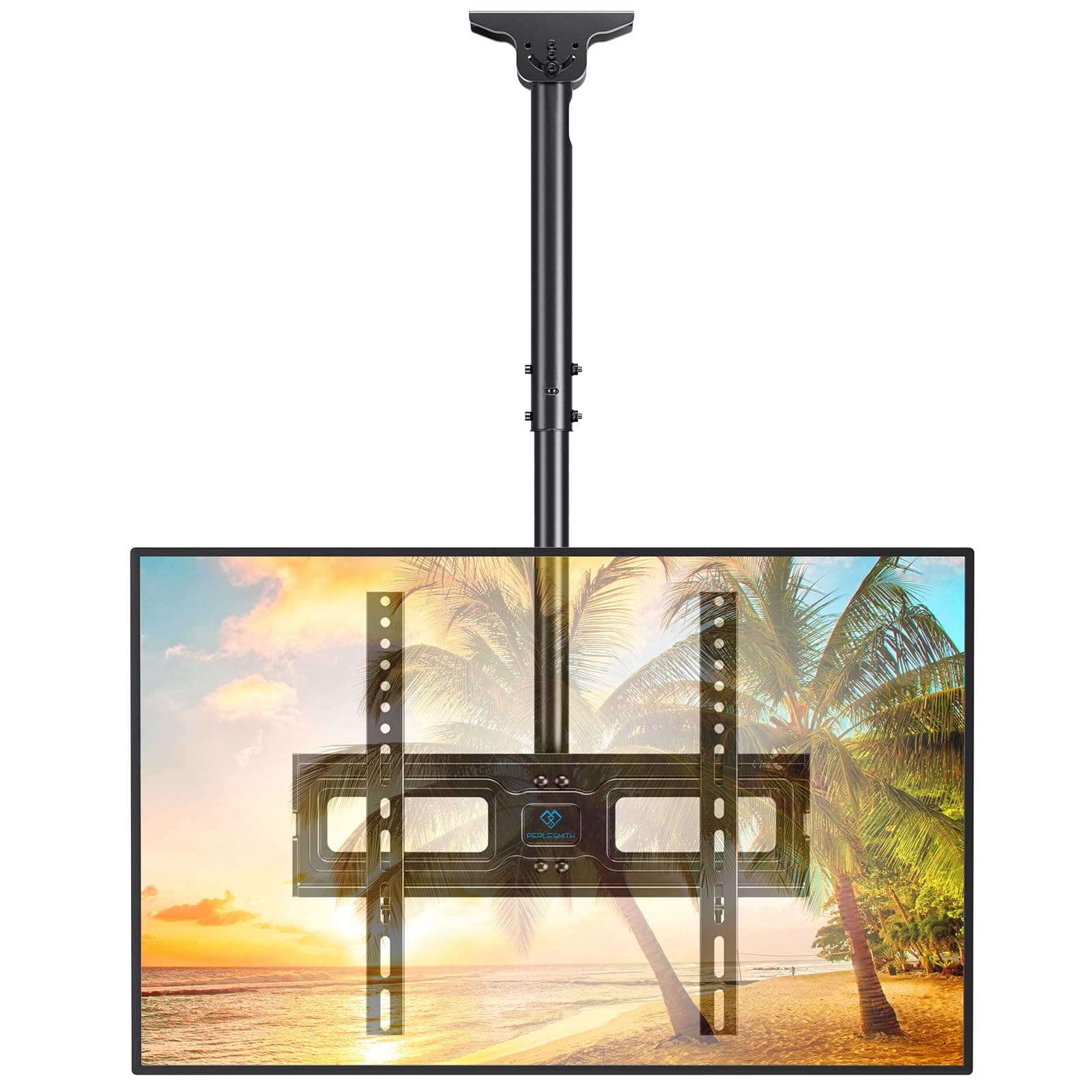 PERLESMITH Ceiling TV Mount for 26-65 inch Flat Screen Displays, Max VESA 400x400mm, Hanging Adjustable Ceiling TV Bracket Fits Most LCD LED OLED 4K TVs, Pole Ceiling Mount Holds up to 110lbs, PSCM2