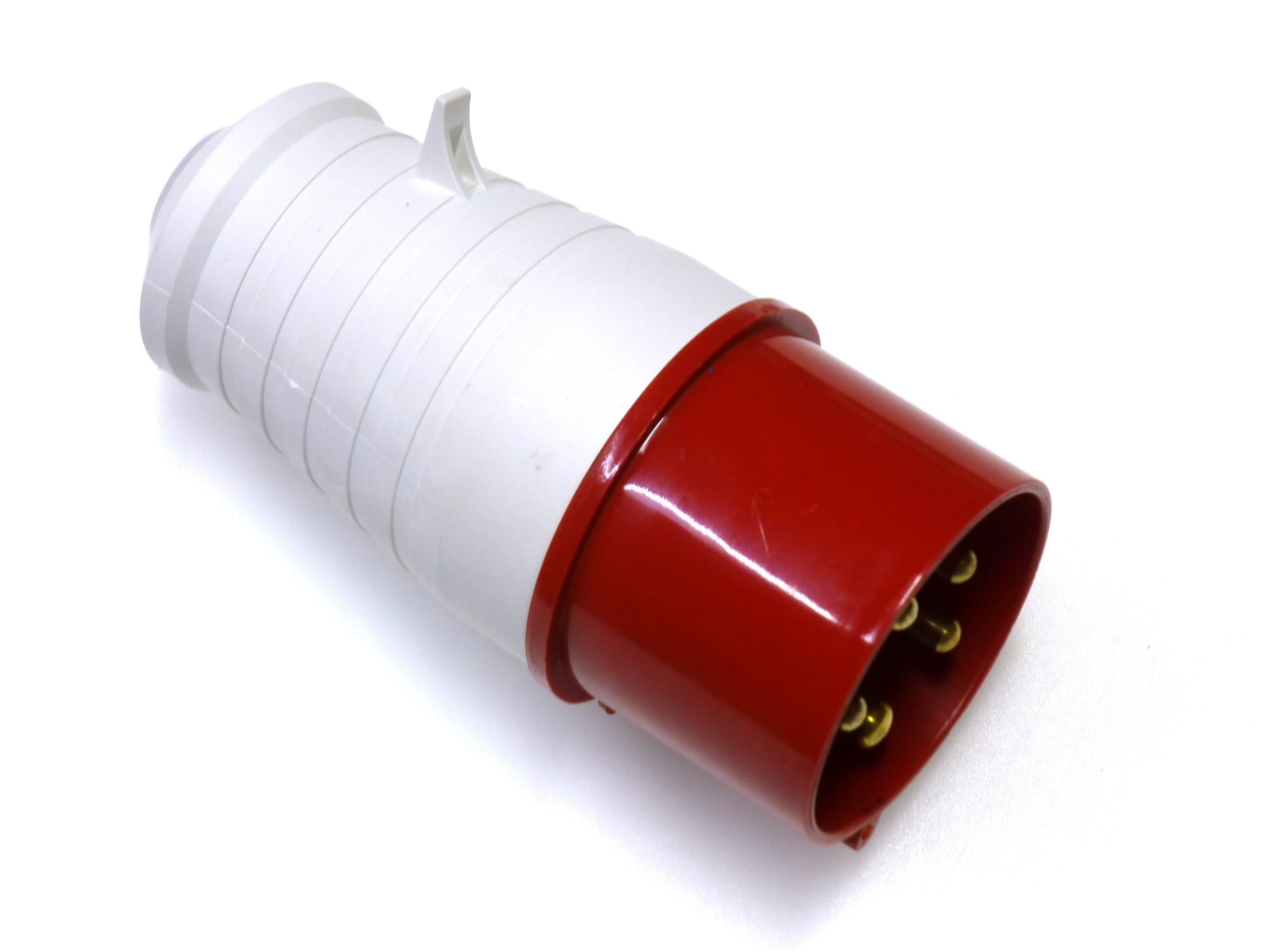IP44 Plug 3P+N+E, White Red, 415V 32A