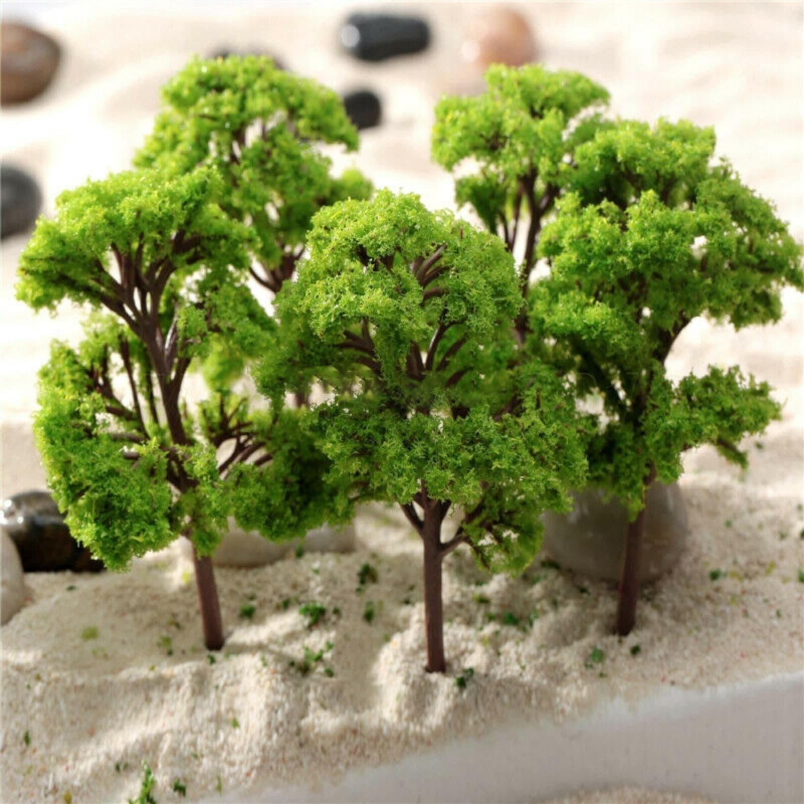 10Pcs 4CM Model Trees Railroad Diorama Mini Scenery Plastic Scale Scene(50)