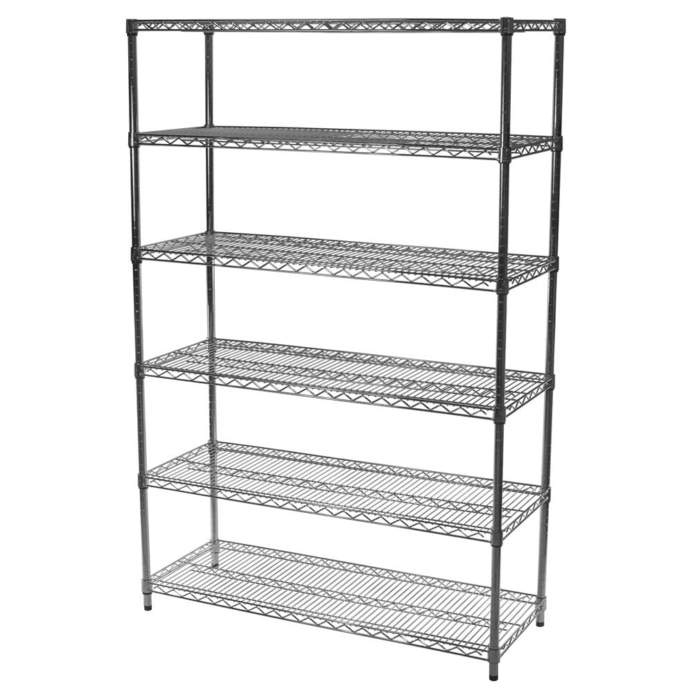 24" d x 30" w x 72" h Chrome Wire Shelving with 6 Shelves