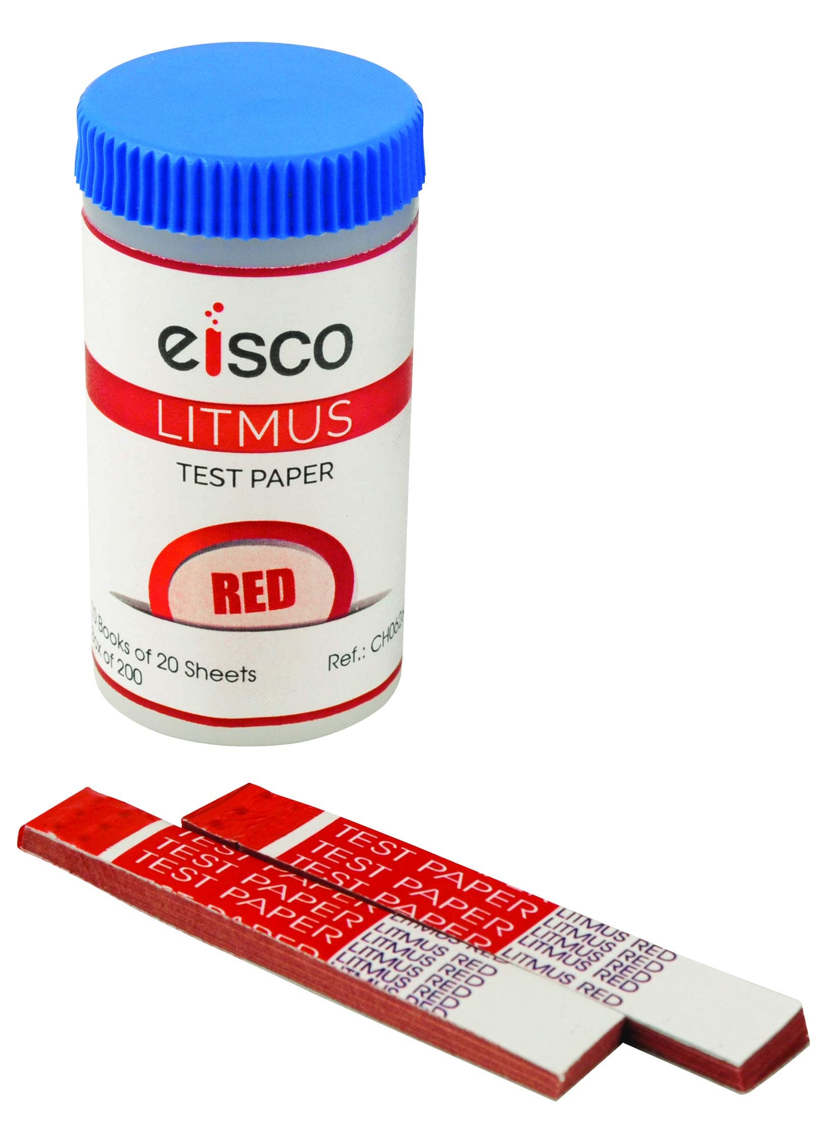 EISCO Red Litmus Paper Strips – 200 pH Test Strips for Acid & Base Testing | Lab-Grade pH Indicator for Science Lab, Classroom, Water Testing, Chemistry Experiments, Skincare, Soil & Home Use