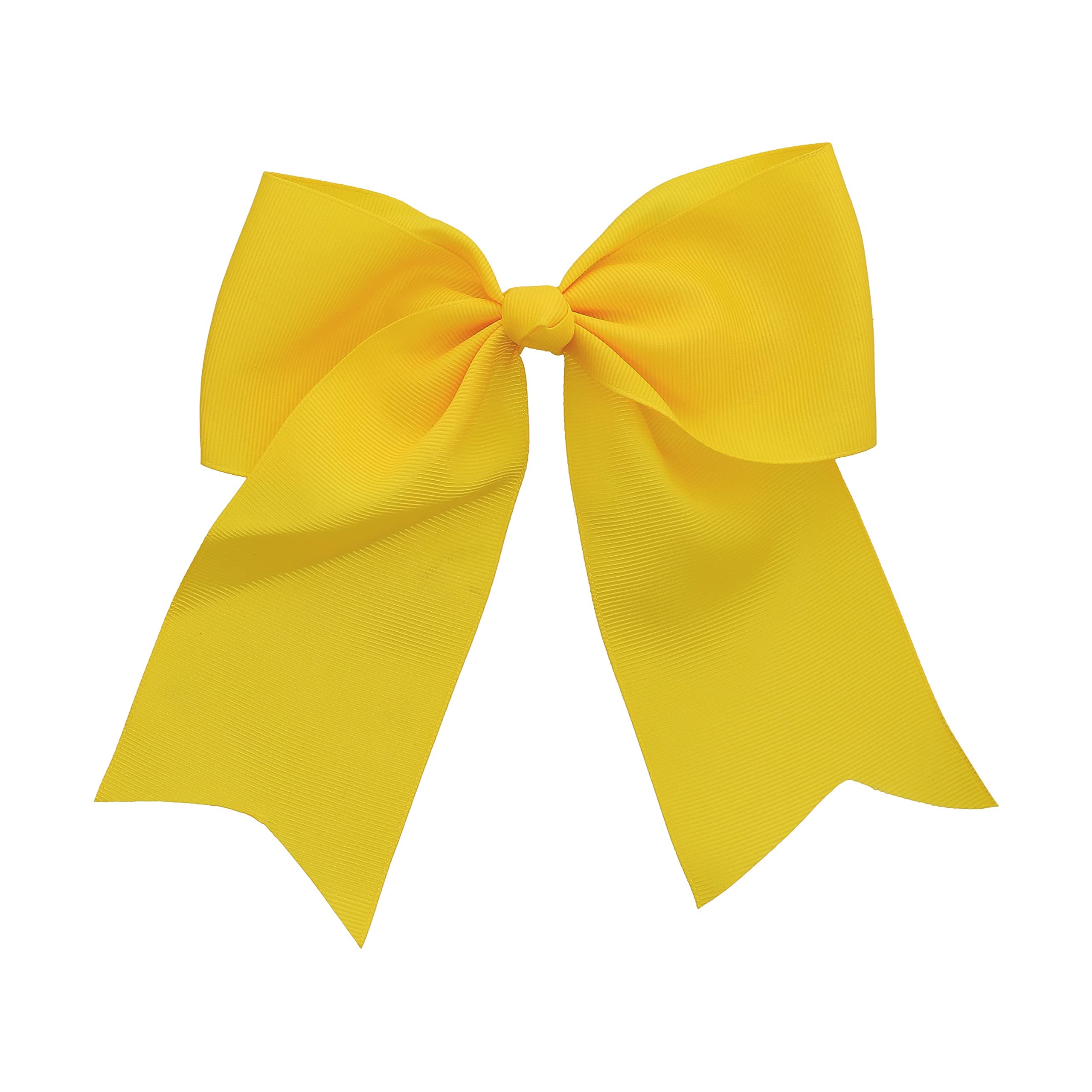 Yellow Jumbo Bow Clip with Tails
