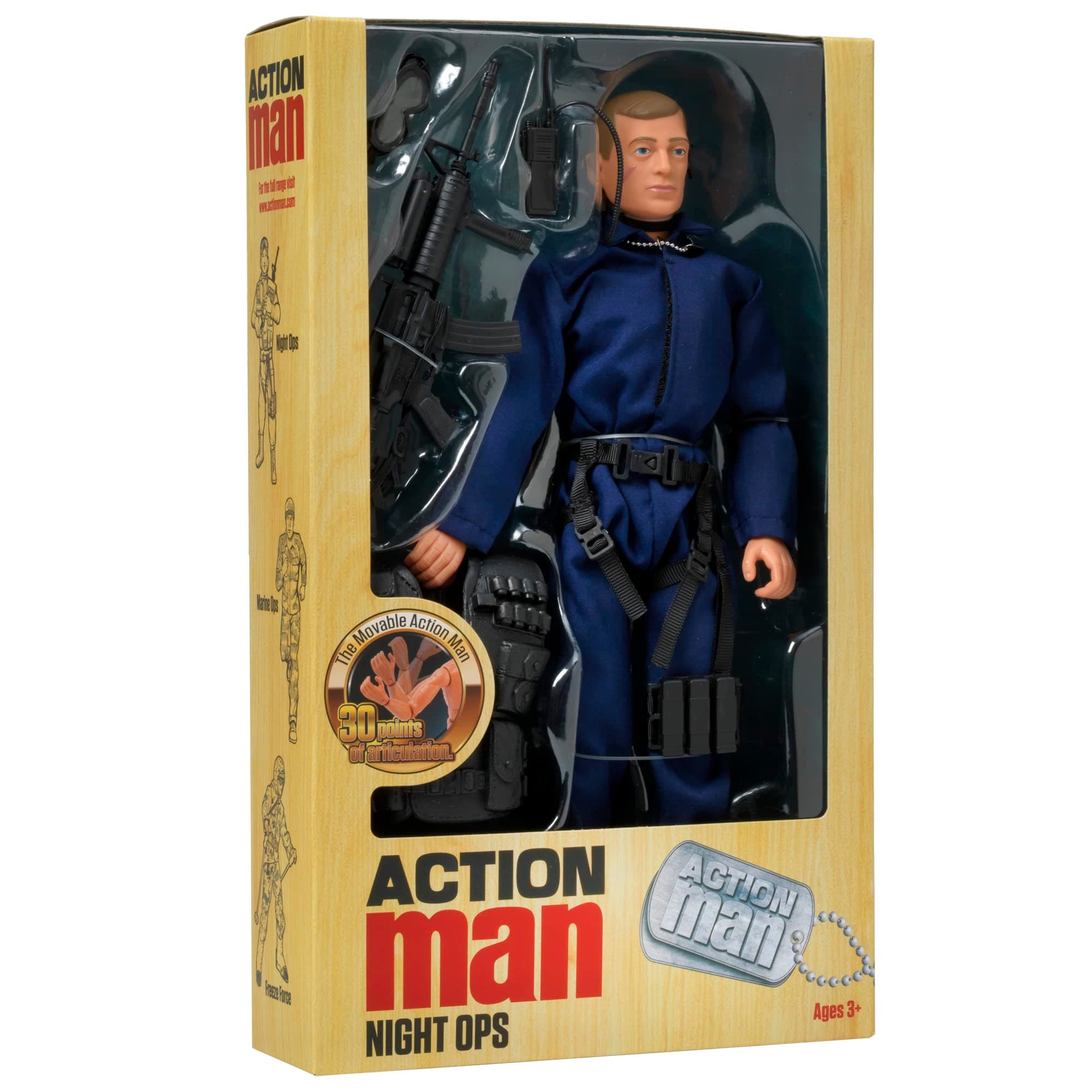 ACTION MAN from Peterkin | Night Ops | 12" action figure with 30 points of articulation and accessories | 4th Generation Special Edition | Action Figures | Ages 3+