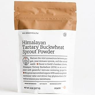 BIG BOLD HEALTH Himalayan Tartary Buckwheat Sprout Powder - Rich in Polyphenols & Prebiotic Fiber - Non-GMO, Gluten-Free, Grain-Free, Vegetarian - 30 Servings