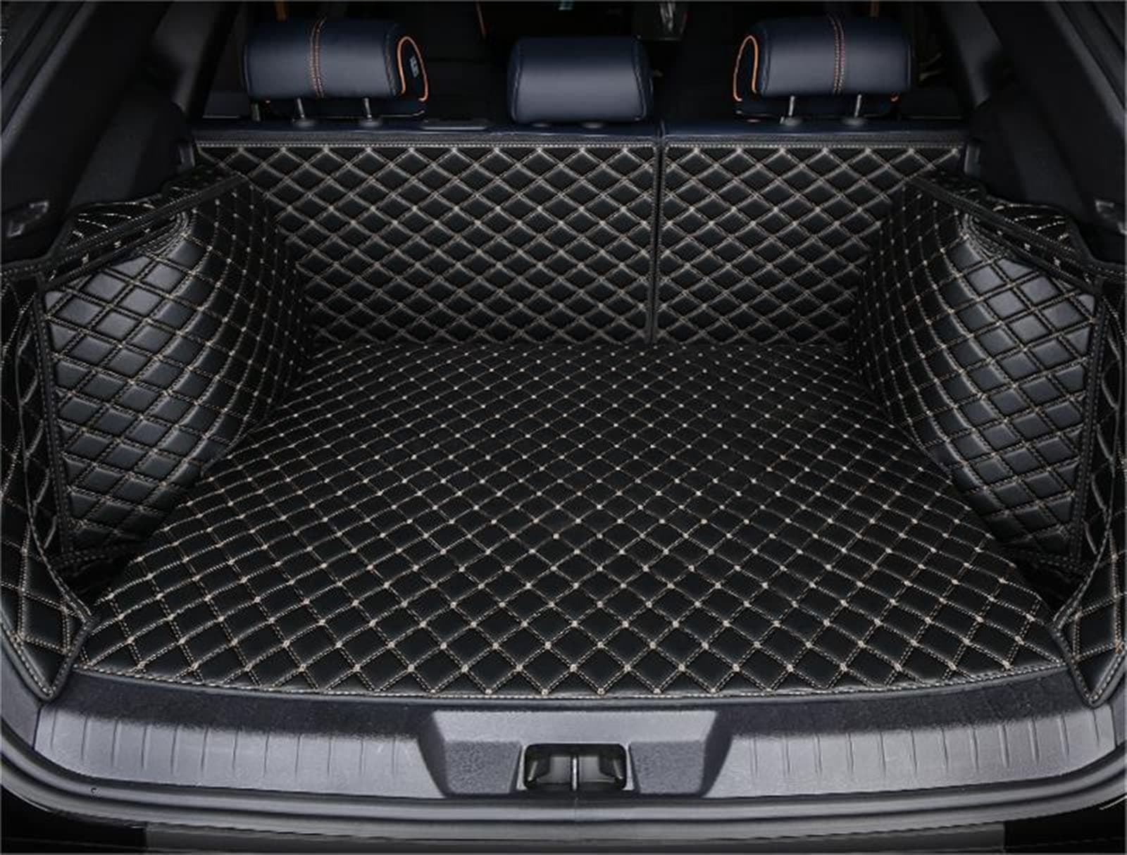 Car Boot Protector For Porsche For Cayenne 957 Car Trunk Mat Custom Waterproof Leather Auto Accessories Boot Cover Car Car Boot Liner (Color : Black Beige)