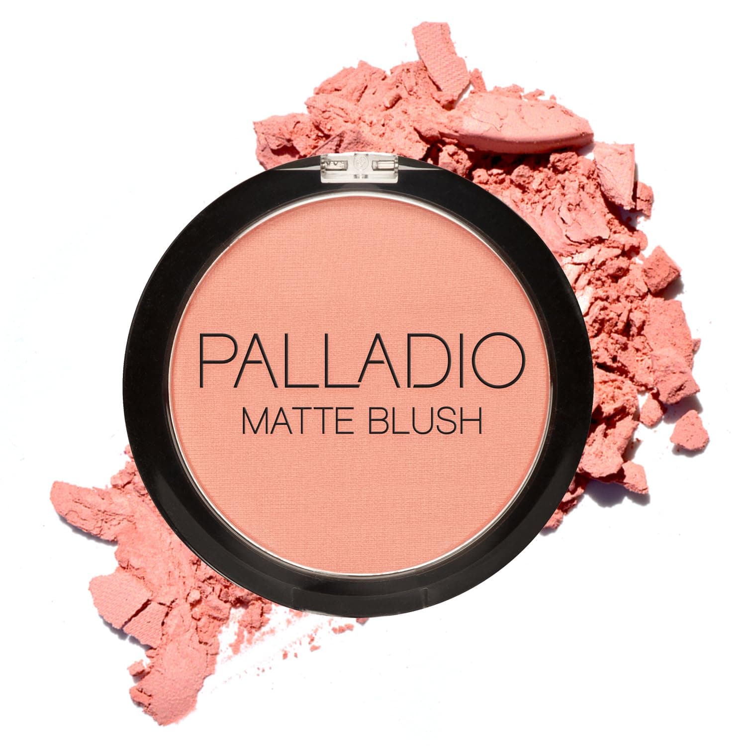 Palladio Matte Blush (Peach Ice) - Smooth Application, Soft Matte Finish, Flawless Velvety Coverage, Easy Blending, Convenient Compact, Vegan & Cruelty-Free