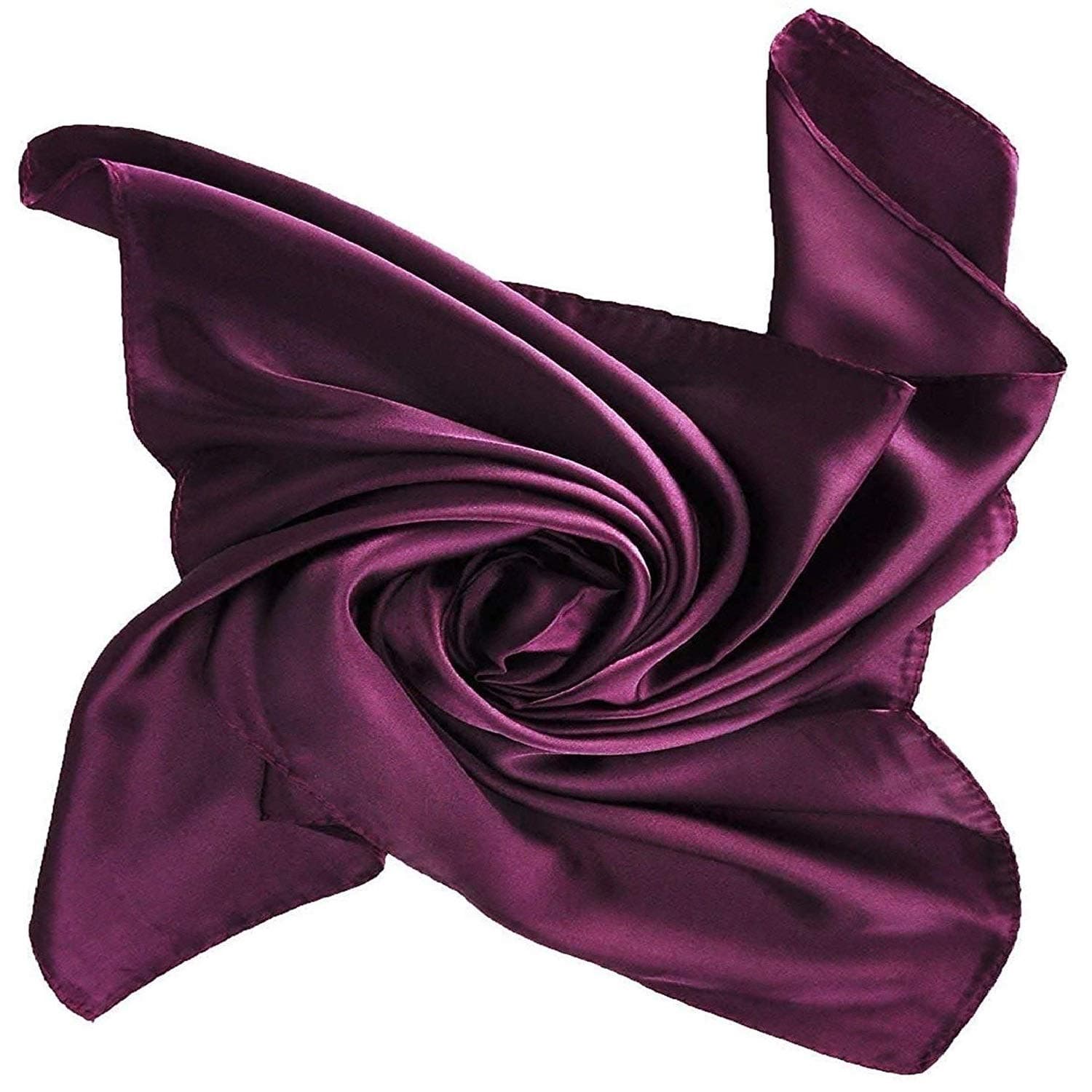 Satin Silk Large 90 cm X 90 cm Square Plain Nautical Head Neck Scarf Wrap 28 Colours SACL CLOTHING