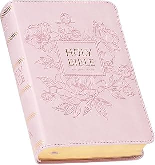KJV Holy Bible, Compact Large Print Faux Leather Red Letter Edition Ribbon Marker, King James Version, Ballet Pink (KJV Compact LP Editions)