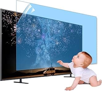 XRRX 43-65 Inch TV Screen Protector, Frosted Matte Anti Glare Outdoor/Indoor Anti Blue LightDustproof Filter Film, Relieve Eye Strain and Sleep Better, for LCD、LED、4K OLED / 50in 1095x616mm