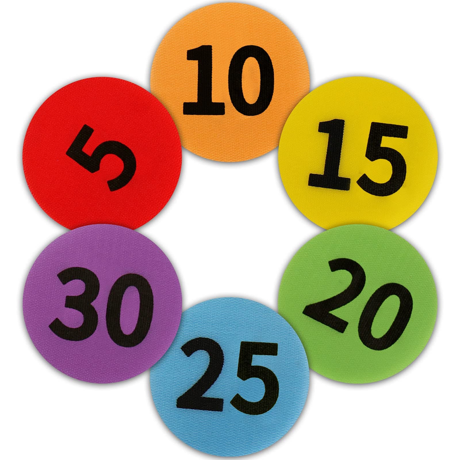 Sit Carpet Classroom Dots, Hotpai 30Pack Sitting Floor dotss, 6 Colors Rug Circles Markers Dots with Numbers 1-30 for Teacher Supplies Elementary School Kindergarten Classroom Must Have Decoration