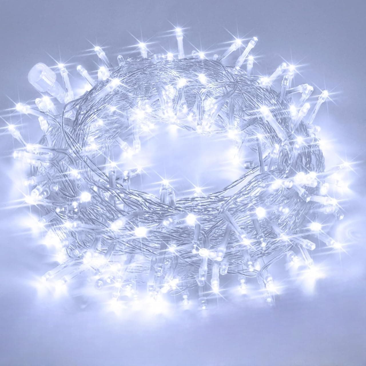 TEKCOOL 35 Feet Long LED Power Pixel Serial String Light, 360 Degree Light in Bulb | Copper Led Pixel String Light for Home Decoration,Diwali,Christmas(White) Pack of 1