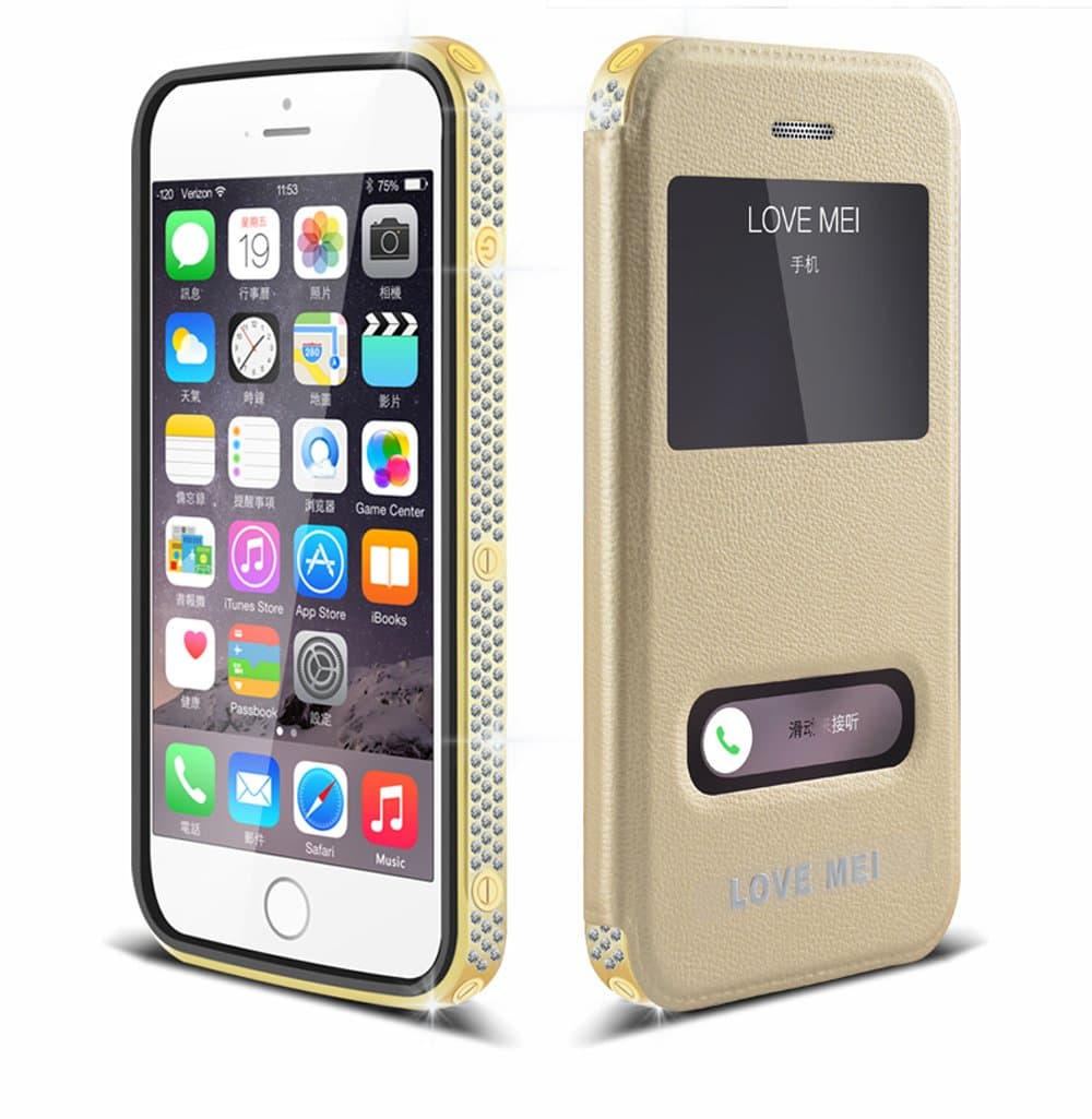 LOVEOURS,iphone6 Iphone6S 4.7 inch cover case, iphone 6plus 5.5 inch (STAR LINE) cover case ,(as a dazzling star) Luxury GOLD texture design+zinc alloy 24k/ polycarbonate material (iphone6 6s, GOLD)