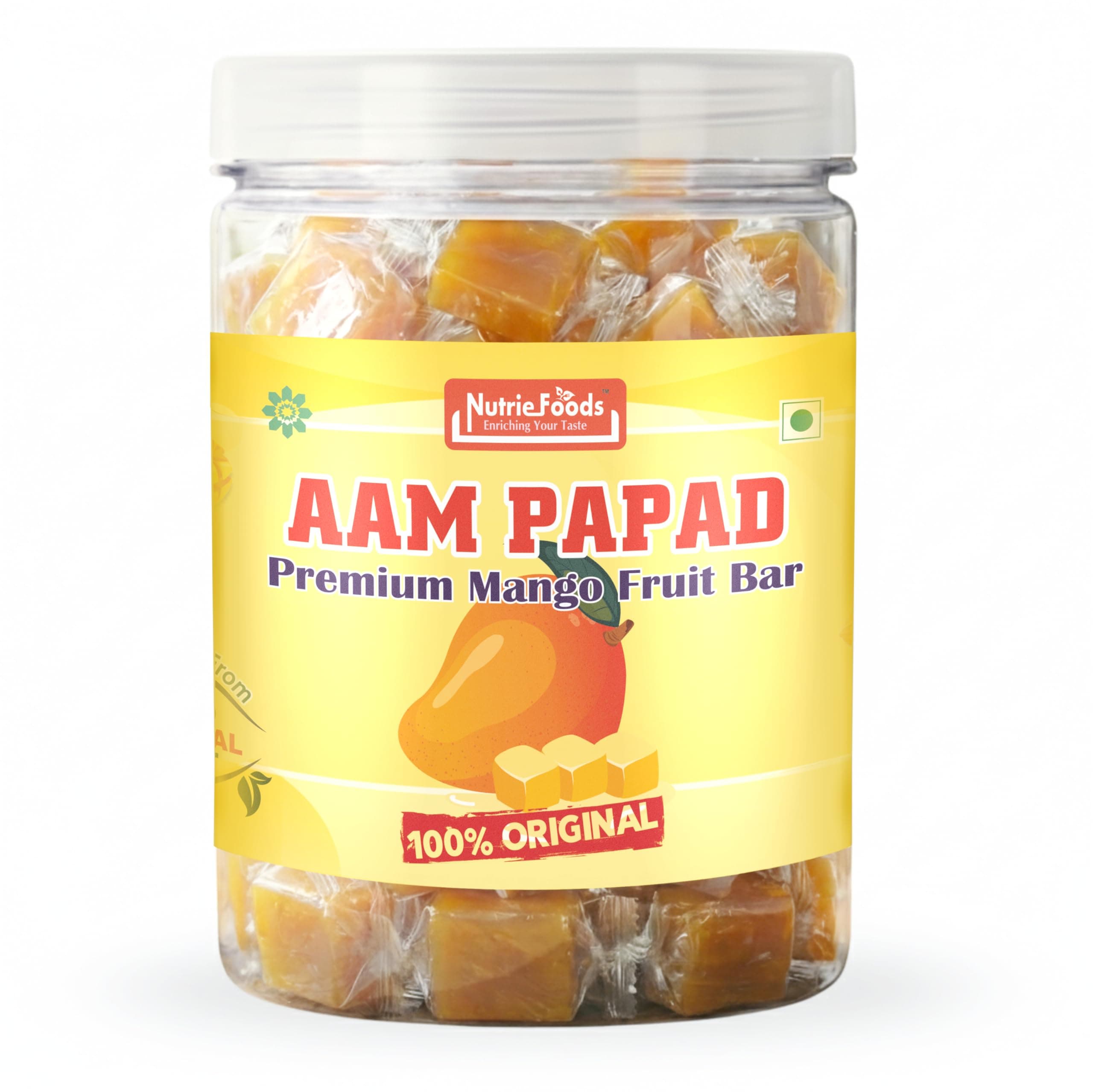 Aam Papad | 100% Natural Fruit Candy | Premium Mango Fruit Bar, Mango Toffee Candy (400g)