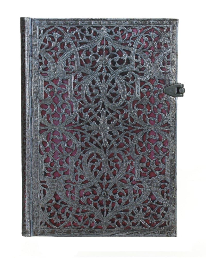 Silver Filigree Blush Pink Midi Journal