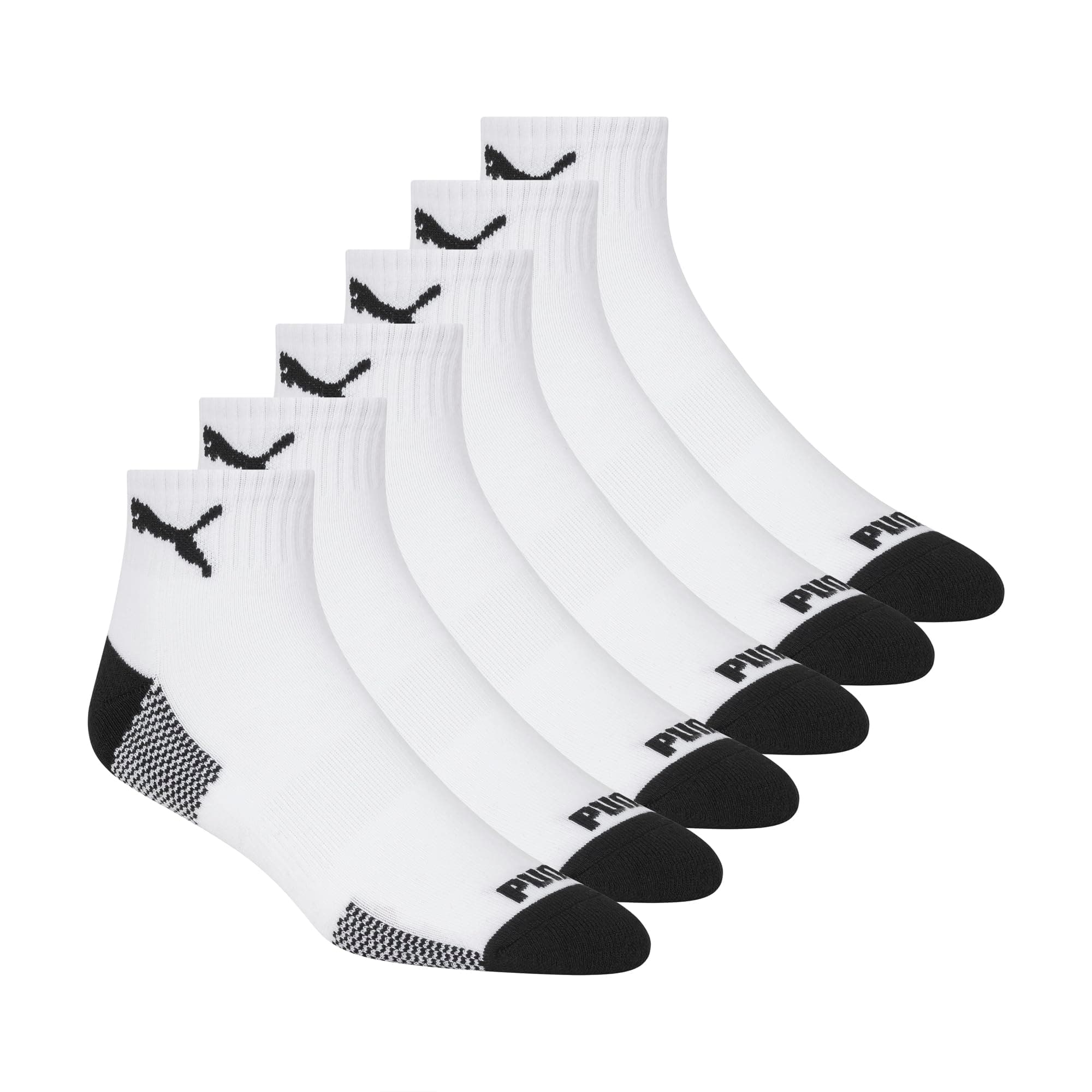 mens 6 Pack Extended Size Quarter Crew Socks running socks (pack of 6)