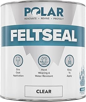 Polar Felt Seal - 500ml, Clear - Waterproof Felt Sealant for Shed Roofs & Garage Roofs - One-Coat Repair - Prevent and Stop Leaks & Cracks - No Primer Needed