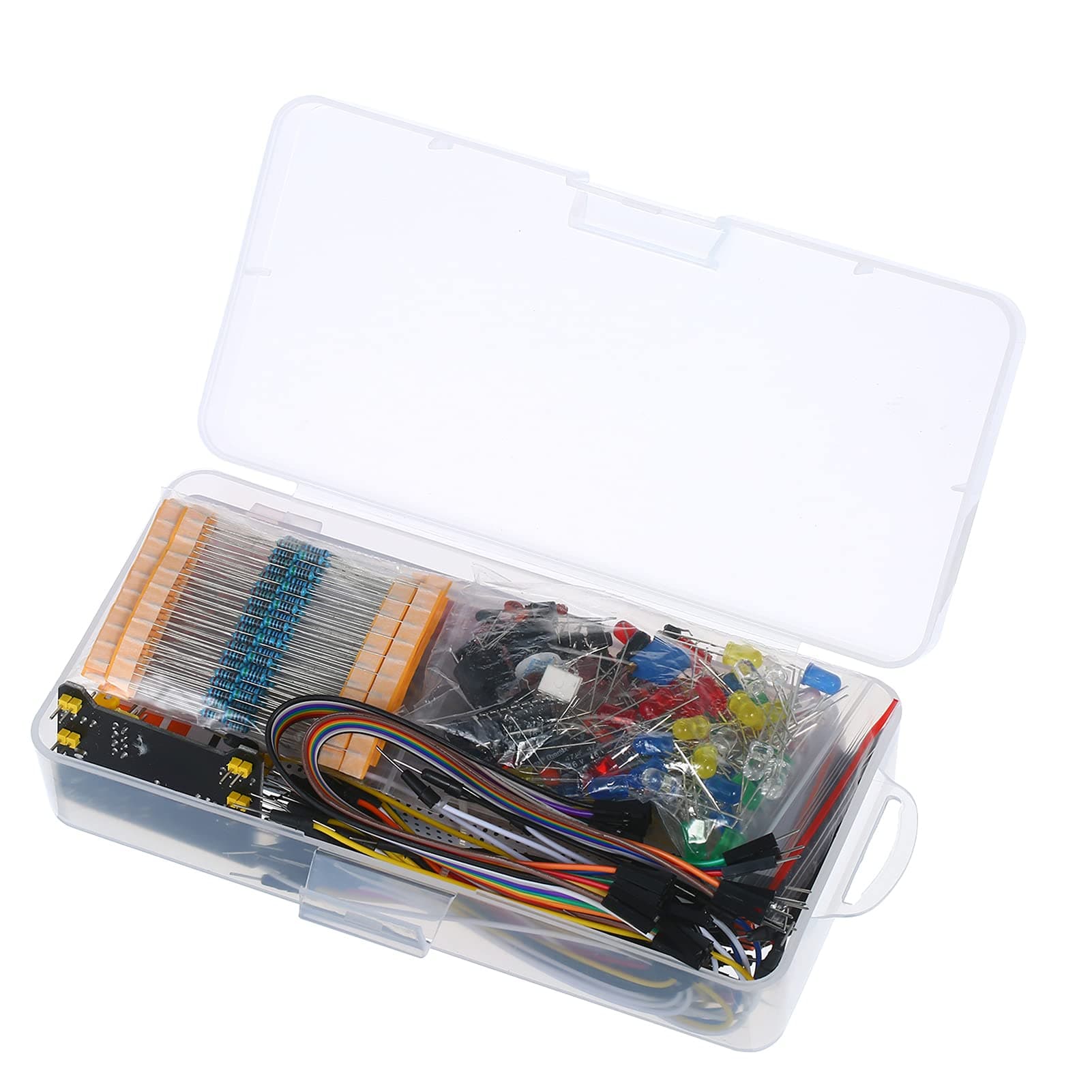 830 Breadboard Set Electronics Component Starter DIY Kit with Plastic Box Compatible with Arduino UNO R3 Component Package