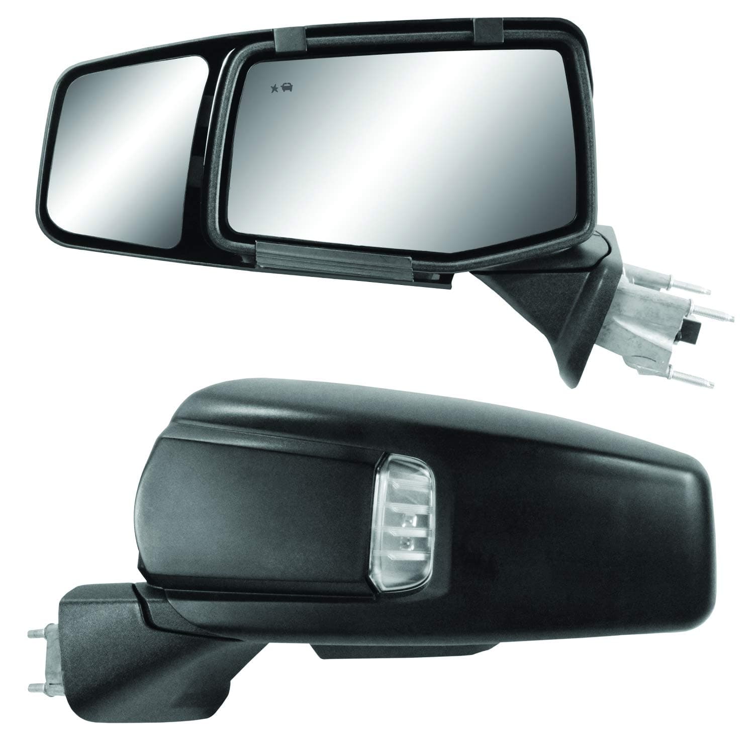 K SOURCE Snap & Zap 80930 Custom Fit Towing Mirror for 2019-2024 Silverado 1500, Sierra 1500, Patented
