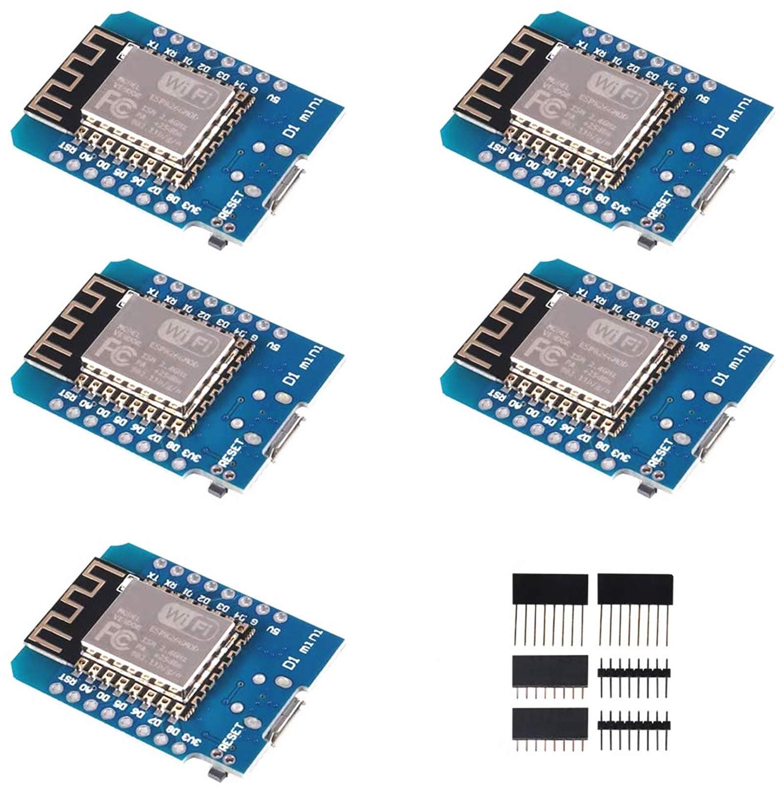 Organizer ESP8266 ESP-12 ESP-12F NodeMcu Mini D1 Module WeMos Lua 4M Bytes WLAN WiFi Internet Development Board Base on ESP8266 ESP-12F for Arduino,Compatible with WeMos D1 Mini (5pcs)