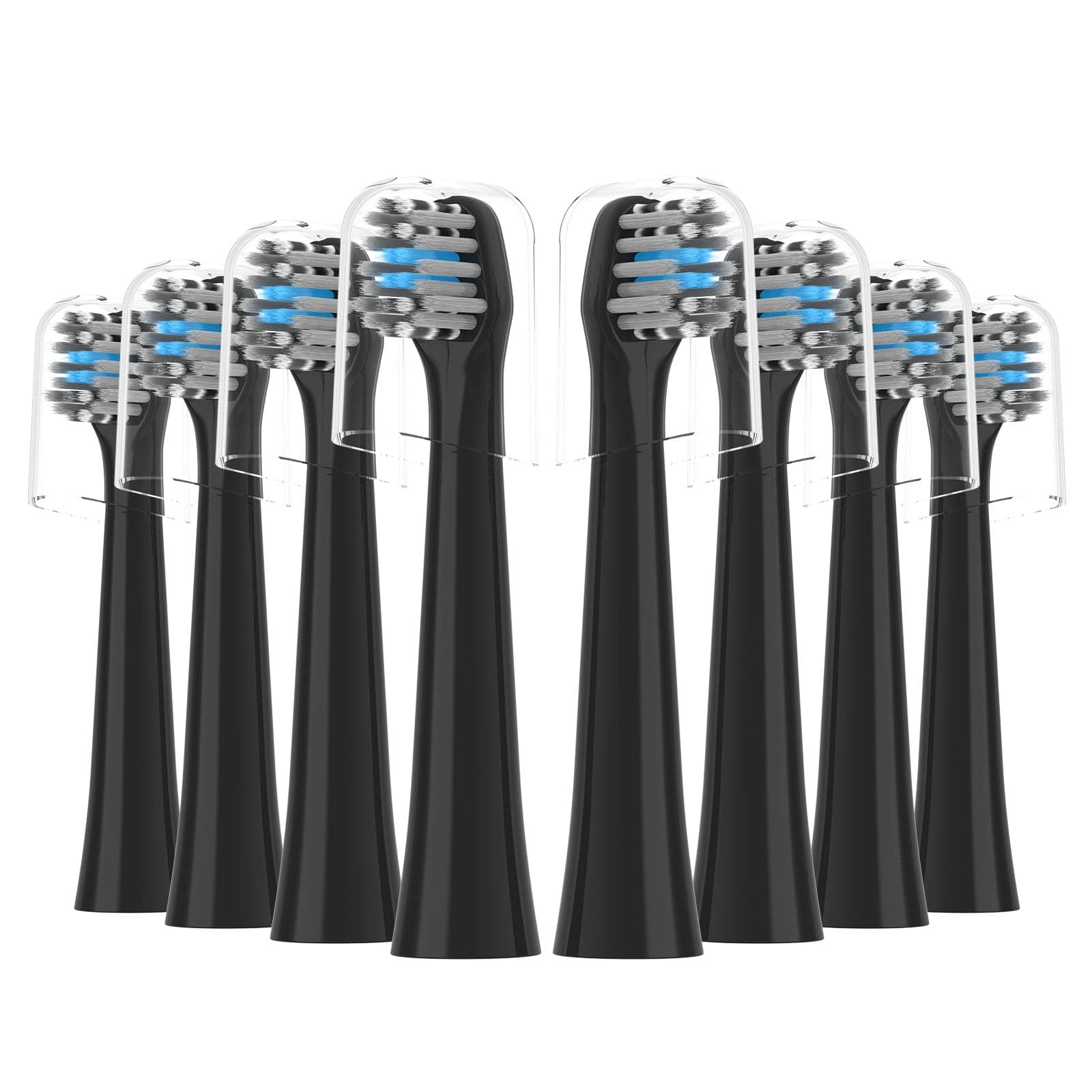 Replacement Toothbrush Heads for Colgate Hum Connected Smart Battery Electric Toothbrush Head 8 Pack Black