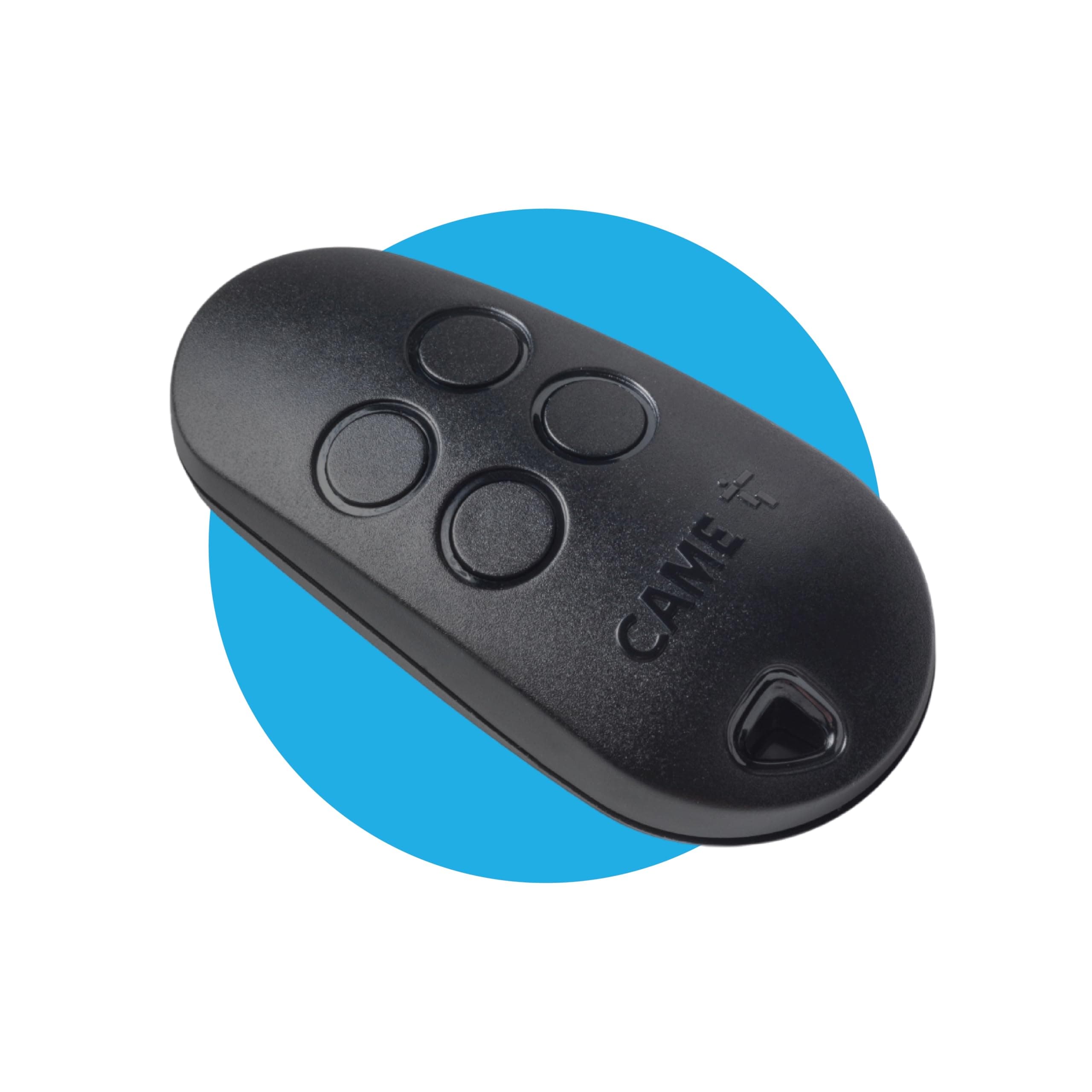 CAME TOP44FGN 4 Channel Black Remote Control with Fixed Code and Self-Learning Function for Easy Duplication Multi-User Frequency 433.92 MHz Compatible with CAME Models Only